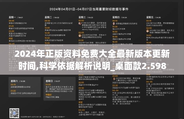 2024年正版资料免费大全最新版本更新时间,科学依据解析说明_桌面款2.598