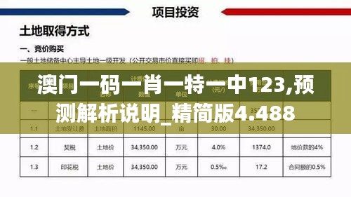 澳门一码一肖一特一中123,预测解析说明_精简版4.488