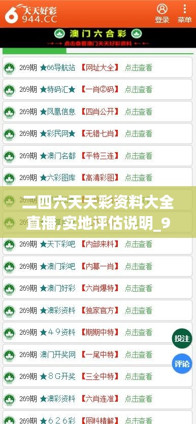 二四六天天彩资料大全直播,实地评估说明_9DM1.888
