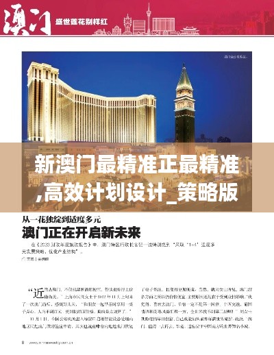 新澳门最精准正最精准,高效计划设计_策略版5.243