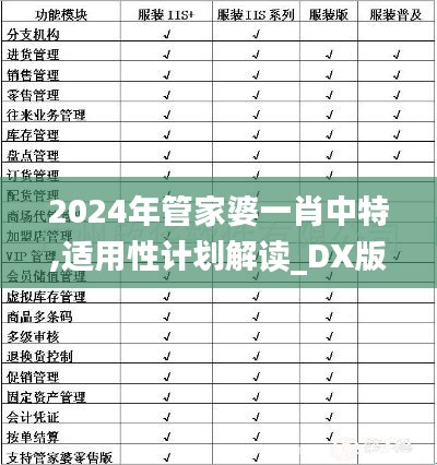 2024年管家婆一肖中特,适用性计划解读_DX版1.266