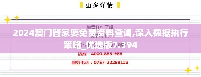 2024澳门管家婆免费资料查询,深入数据执行策略_优选版7.394