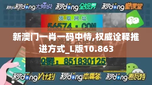 新澳门一肖一码中恃,权威诠释推进方式_L版10.863