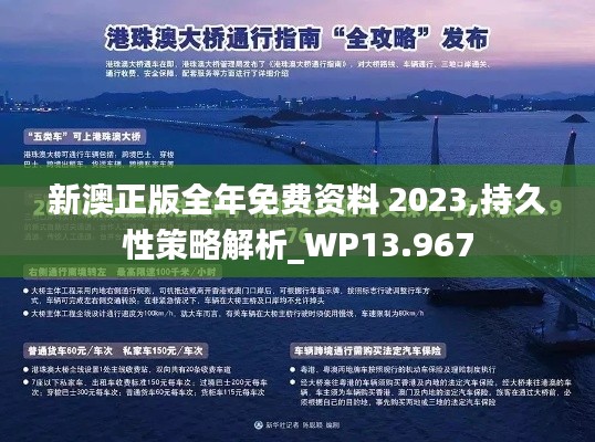 新澳正版全年免费资料 2023,持久性策略解析_WP13.967