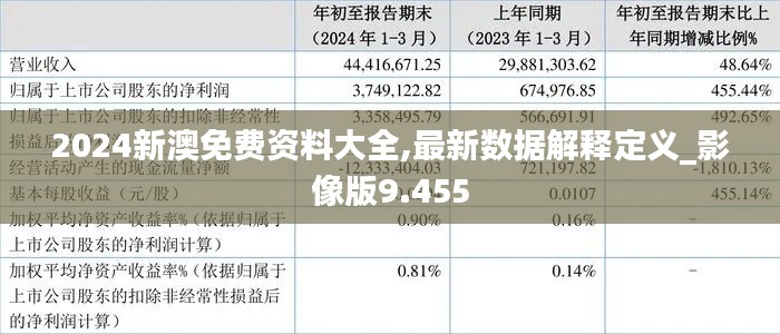 2024新澳免费资料大全,最新数据解释定义_影像版9.455